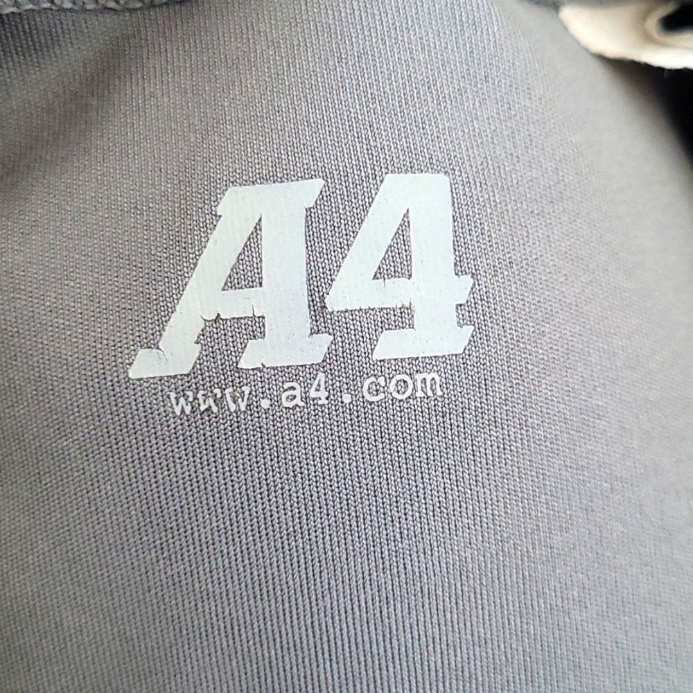 A4 Gray Short Sleeve Athletic Shirt - Picture 3 of 4